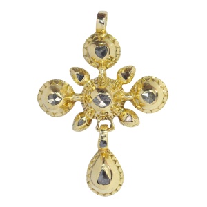 Antique Georgian diamond 18K gold cross